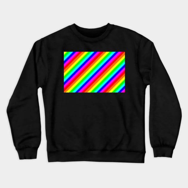 Abstract striped multi coloured background Crewneck Sweatshirt by Russell102